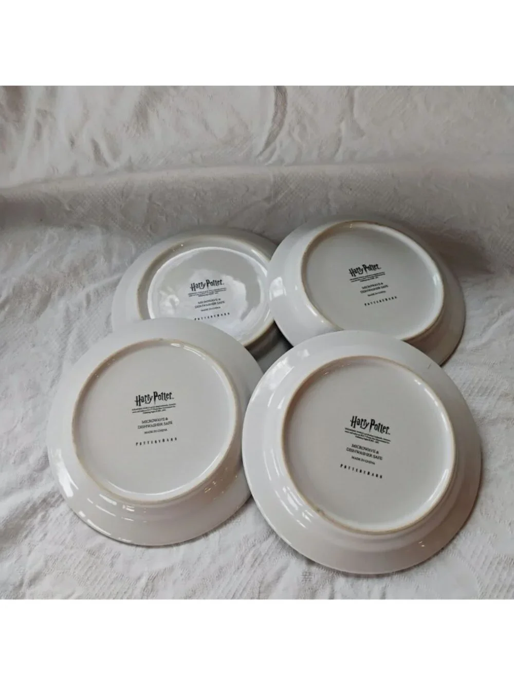 Pottery Barn Harry Potter Hogwarts Houses Stoneware Appetizer Plates Set of 4 - Picture 9 of 9